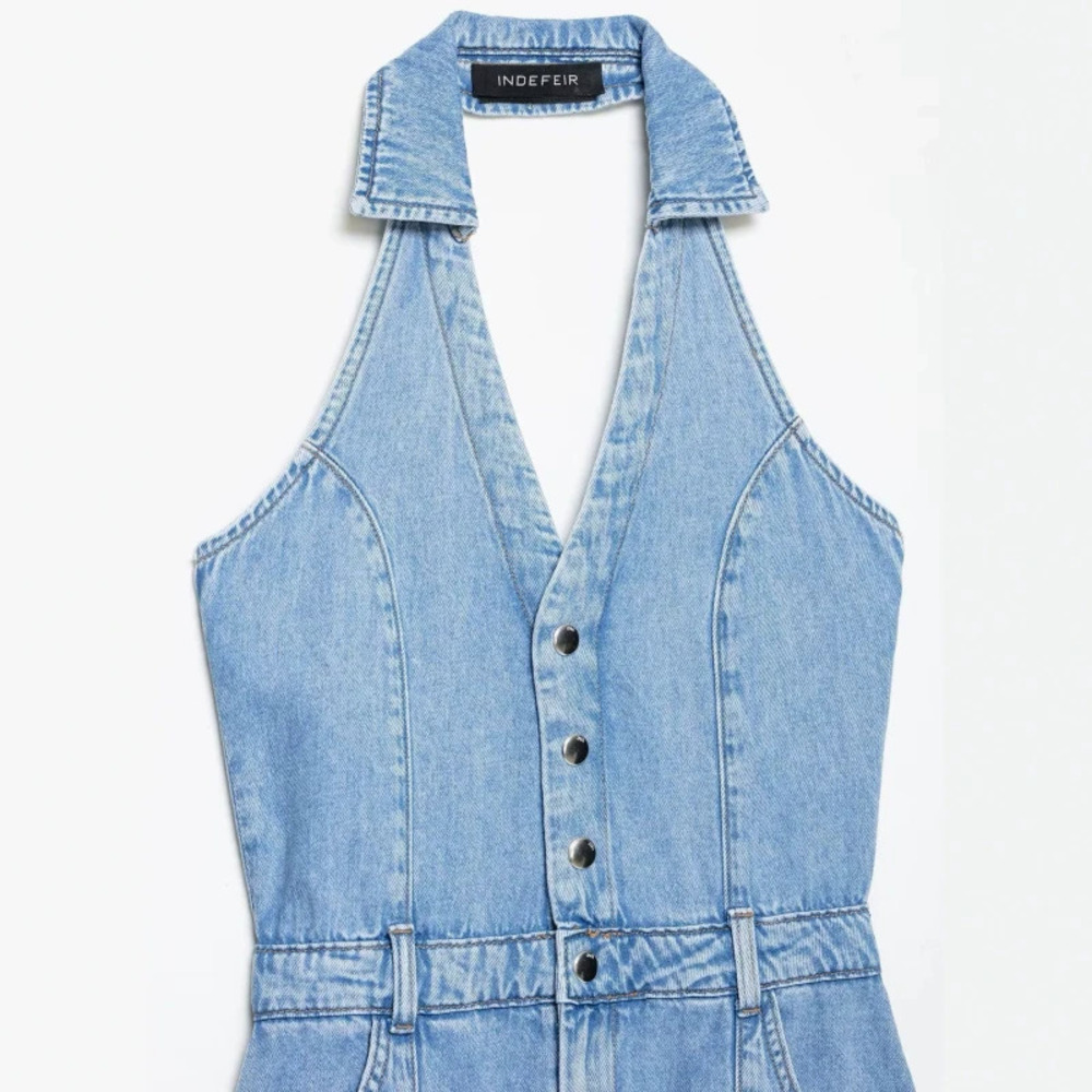 ZARA Stylish Versatile Flap Halter Mini Dress